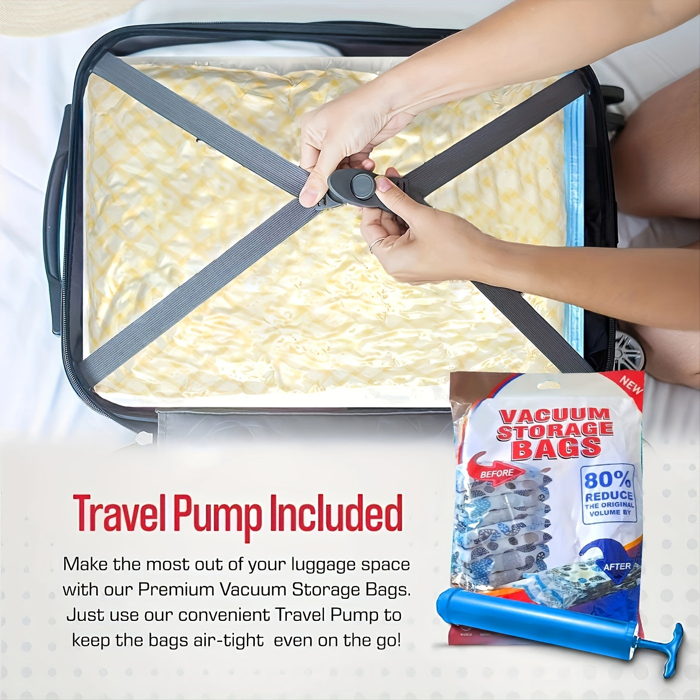 Juego de 4 bolsas de almacenamiento al vacío de plástico transparente grande para organización de armario 101.6cm x 76.2cm