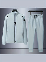 Men's Spring Fall Sports Outfit Set Full Zip Sweatshirt and Drawstring Sweatpants