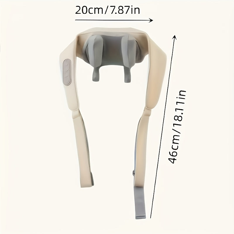 Portable Deep Tissue Massager with Heat USB Rechargeable for Neck Back Shoulder Leg