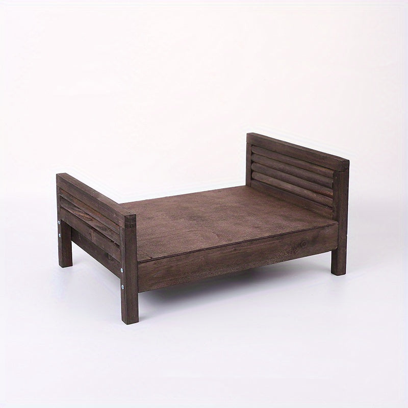 Baby Photo Props for Newborns and First Month Milestones Wooden Bedset for Children's Photos Christmas Halloween Thanksgiving