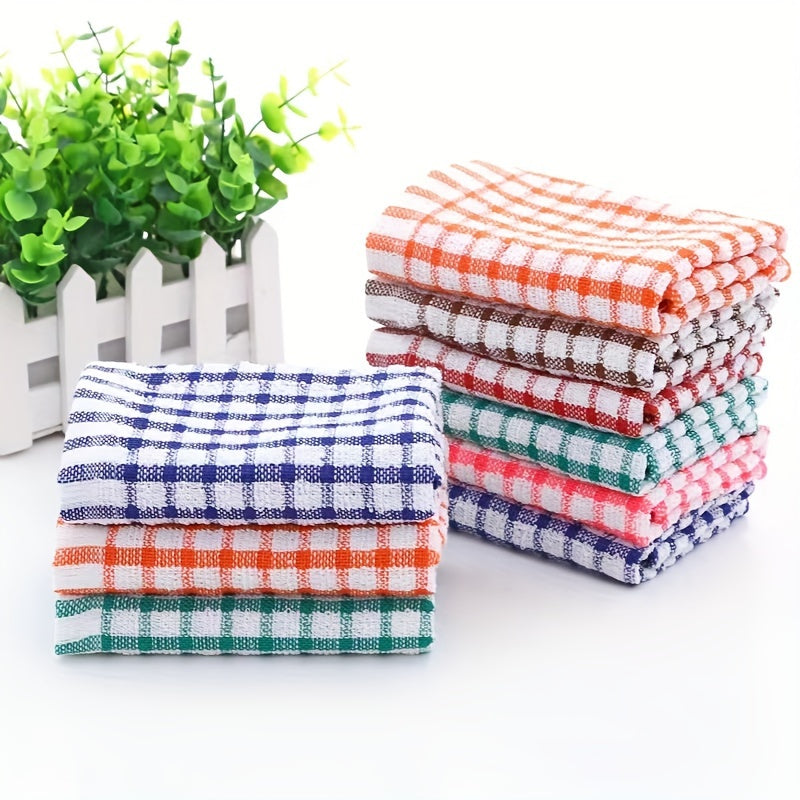 Set of 5 Cotton Kitchen Towels Reusable Dish Cloths Absorbent Hand Wash Only