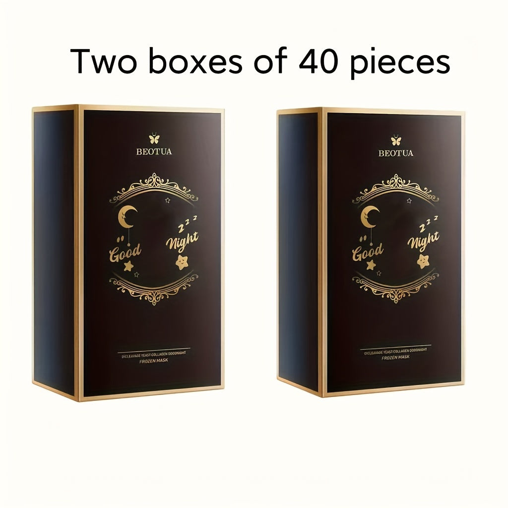 20 Packs Collagen Yeast Extract Facial Masks for Dry Skin No-Rinse Sleeping Masks