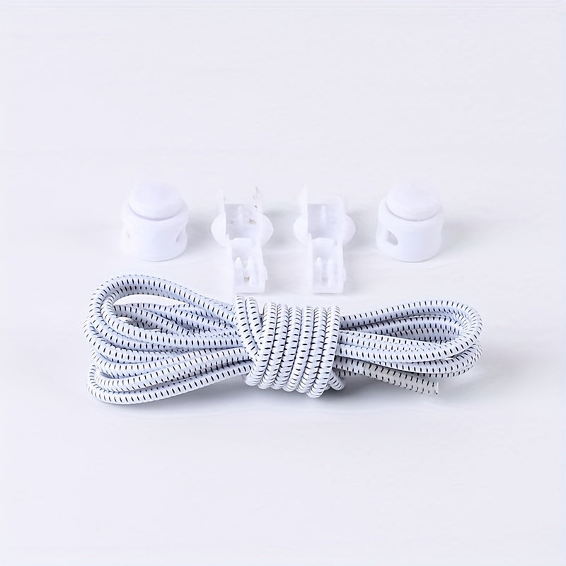 No-Tie Elastic Shoelaces for Sneakers, 12 Colors, Quick Lock, Stretchy
