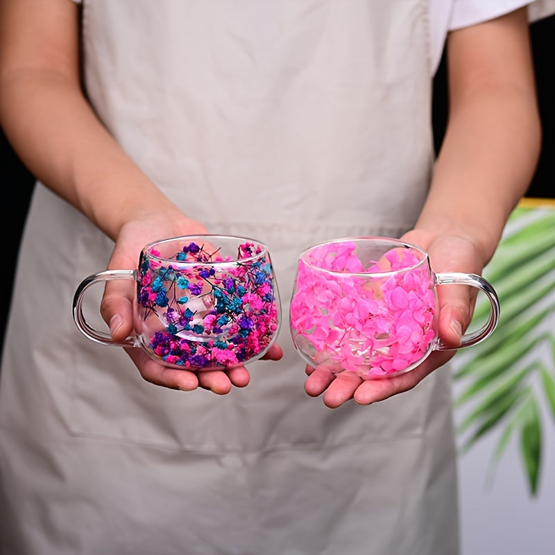 Taza de café de vidrio de doble pared de 5oz, aislada para bebidas calientes y frías, apta para lavavajillas