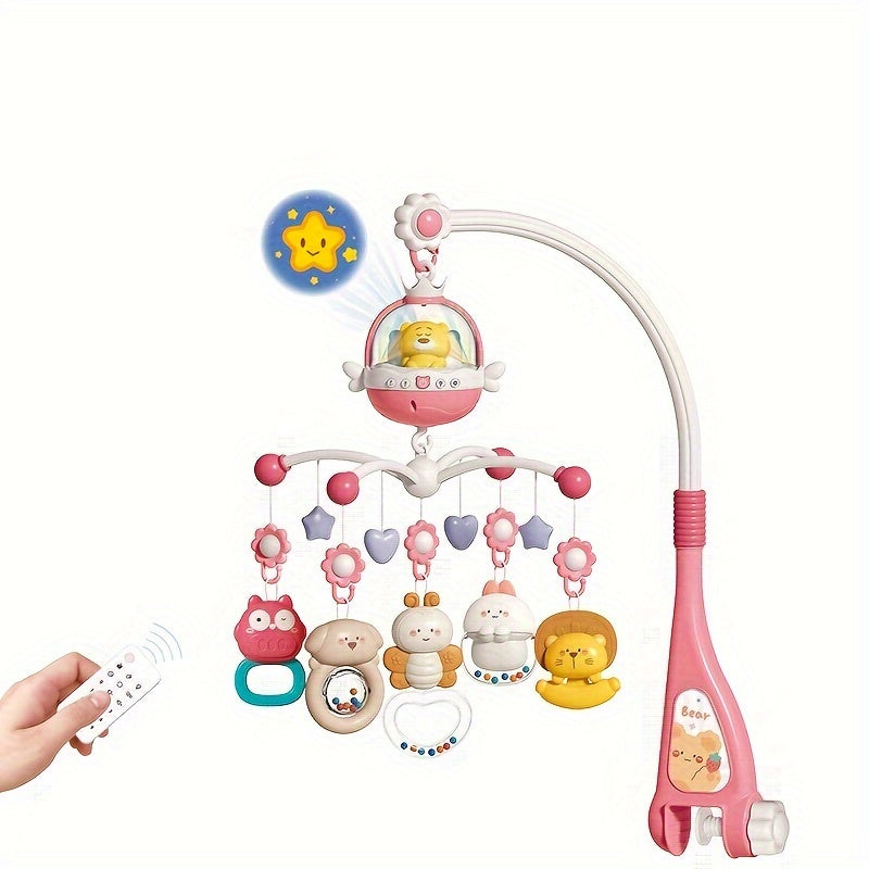 Yangi tug'ilganlar uchun lullabies va tinchlantiruvchi tovushlar bilan bolalar mobil qurilmasi, ta'limiy musiqa o'yinchoq