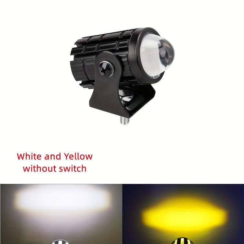 Dual-Color LED Motorcycle and Truck Driving Lights 500-800 Lumens Hardwired