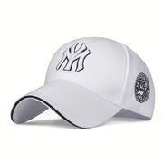 Gorra de béisbol unisex con visera solar, correa ajustable, transpirable, casual, para exteriores y deportes