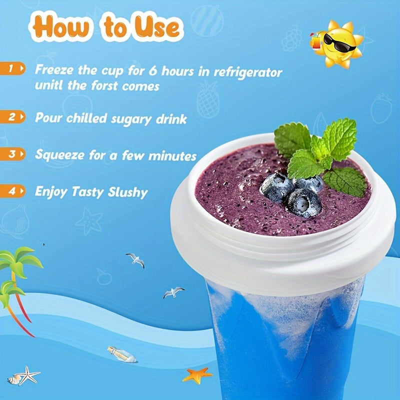 Portable Manual Smoothie Maker No Electricity Needed Quick Freezing Summer Drink Blender