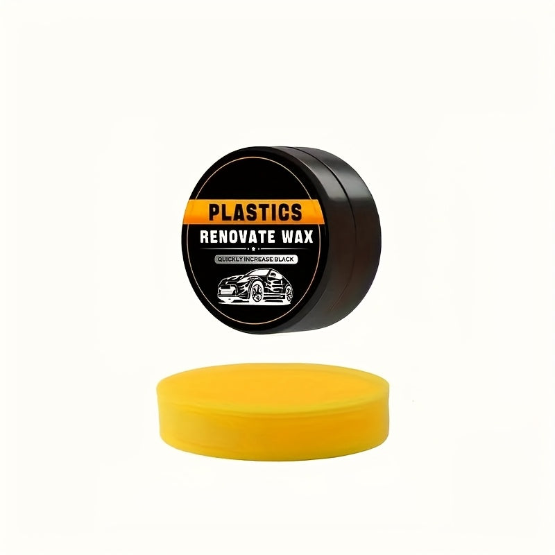 Car Plastic Restorer Wax for Tires Lights Dashboard Scratch Repair Black Interior