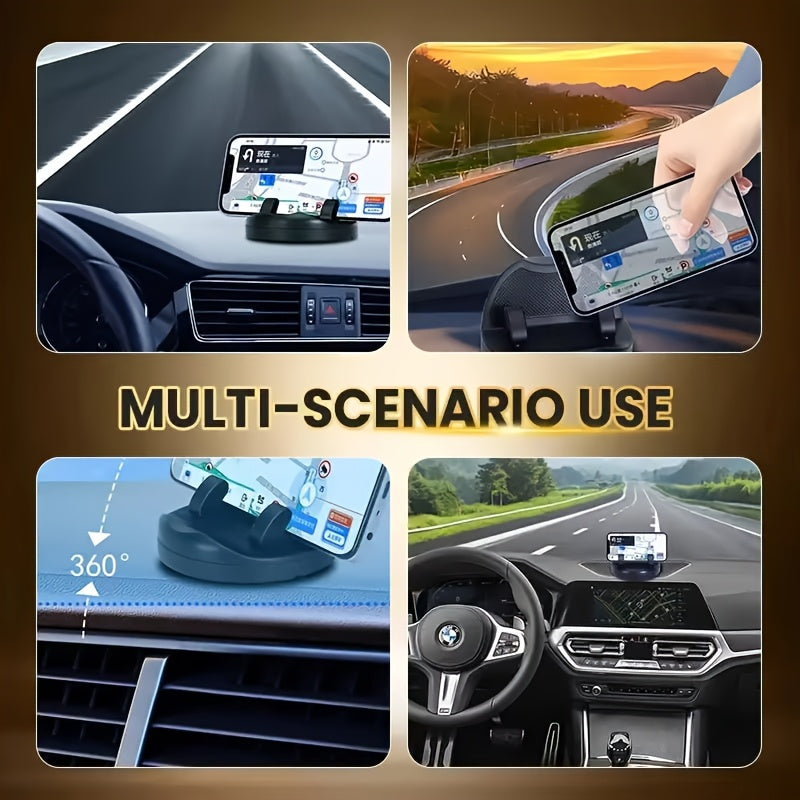 Universal Waterproof ABS Car Mount With Rotatable 360° & Number Plate Display