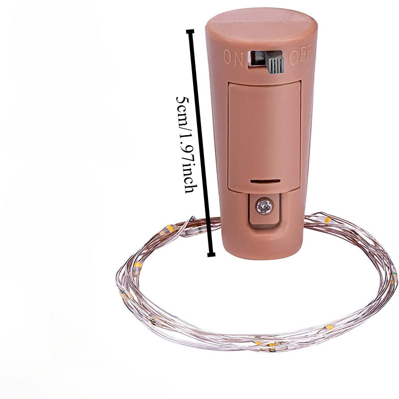 Luz de hadas LED de 10 unidades, cable de cobre, alimentada por batería, para decoración interior y exterior