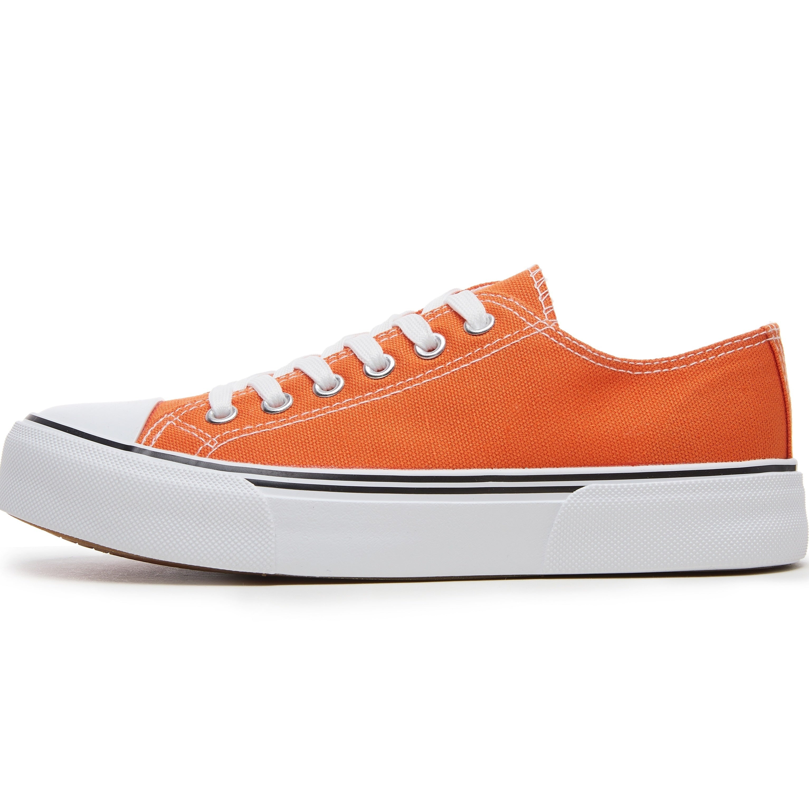 Women's Canvas Sneakers Low Top Solid Color Casual Lightweight Rubber Sole