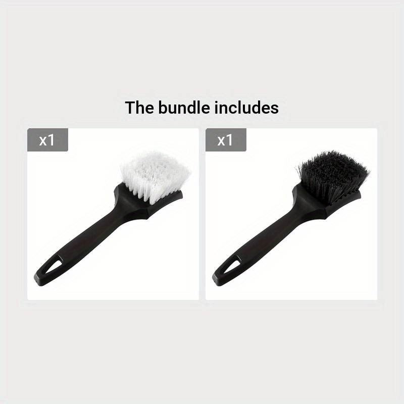 Car Tire Rim Brush Wheel Hub Cleaner Black White Car Washing Tool