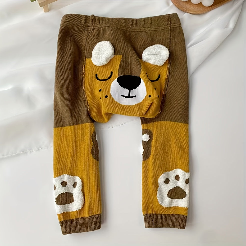 Conjunto de leggings para niños de mezcla de algodón 2 unidades, suaves, elásticos, para todas las estaciones, con dibujos animados