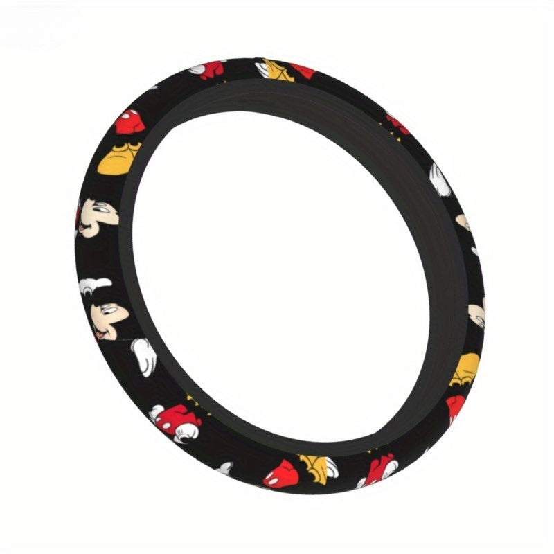 Car Steering Wheel Cover Non-Slip 15-Inch Mickey Mouse 3D Pattern