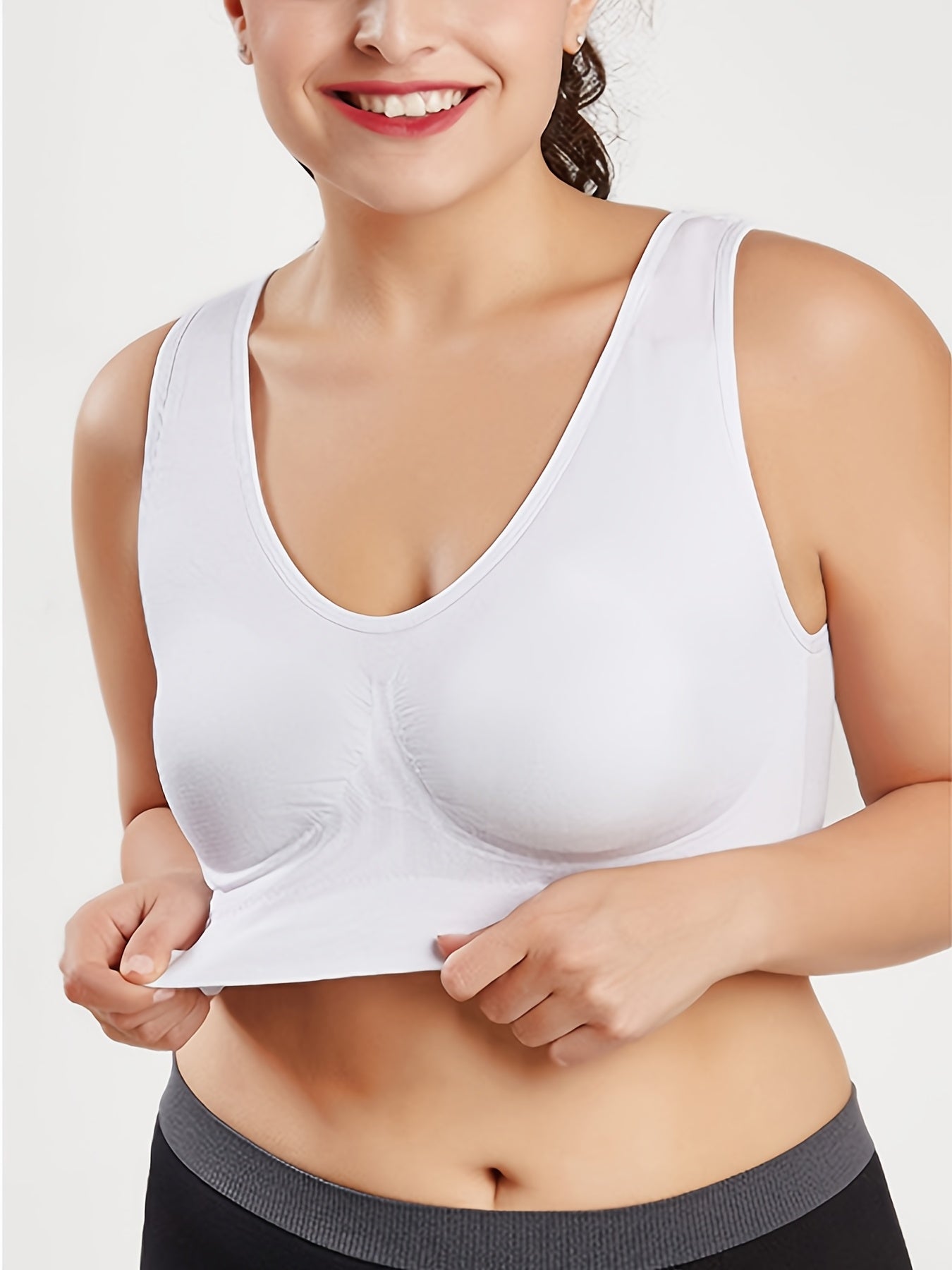 Women's Plus Size Seamless Sports Bras 5XL Breathable Supportive Gym Tops