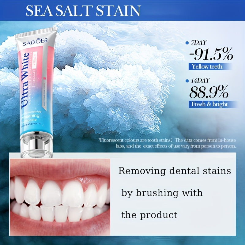 Peach Whitening Toothpaste Fluoride-Free Deep Clean Stain Removal