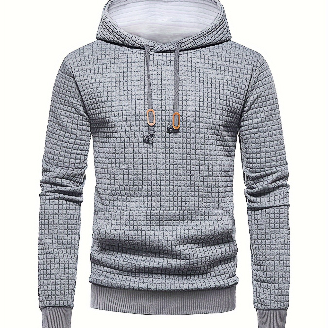 Men's Lightweight Performance Hoodie with Moisture-Wicking Textured Black Fabric and Copper Zipper