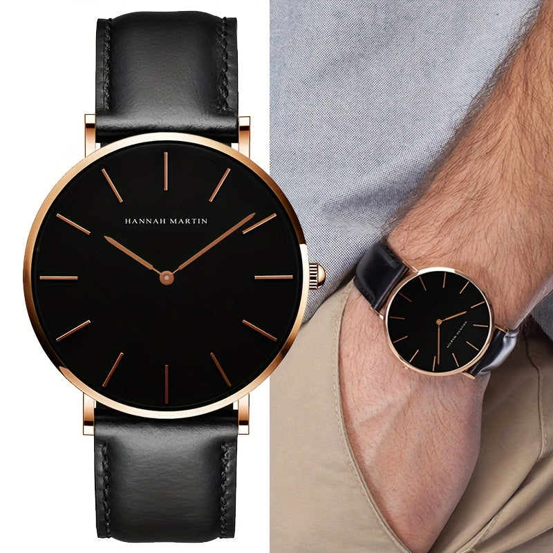 Men's Slim Minimalist Watch 6.9mm Thin Business Dress Watch