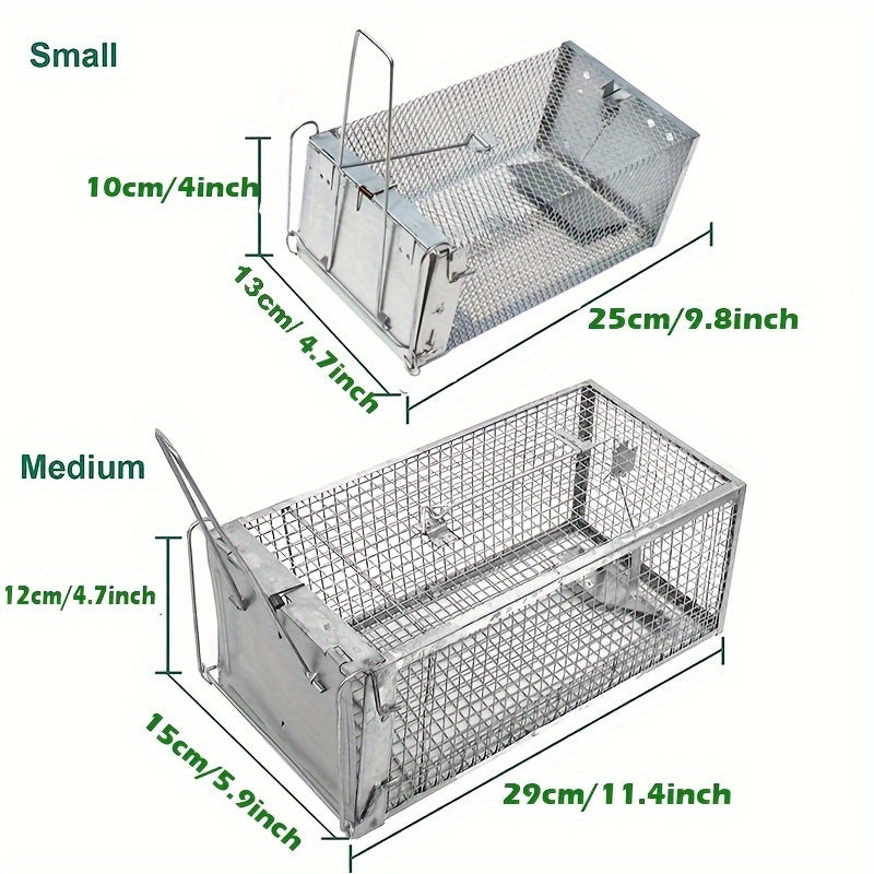 Humane Mouse Trap Indoor Outdoor Catch and Release Metal Pest Control