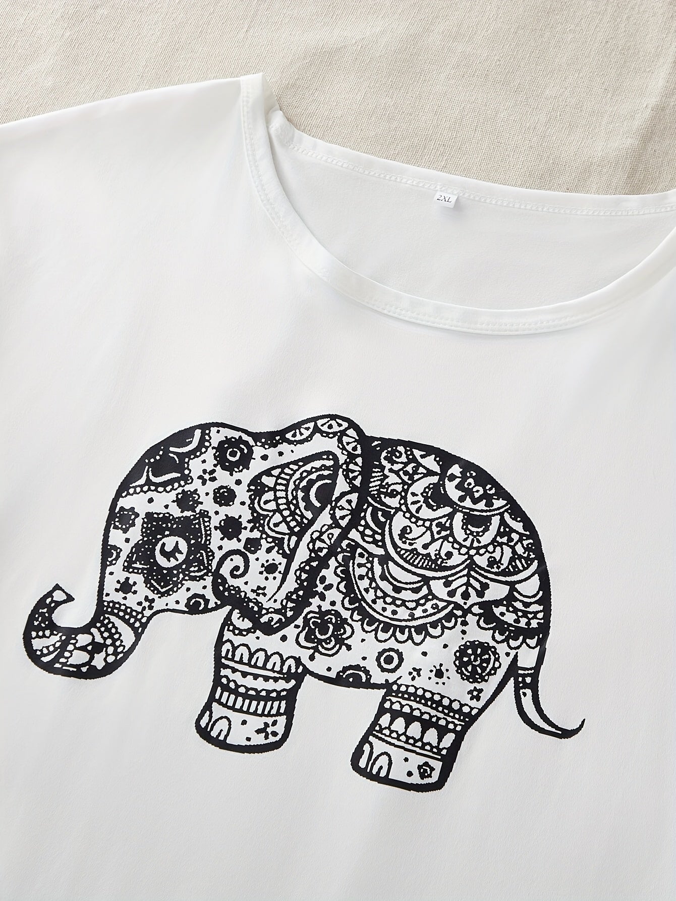 Пижамный комплект с топом в принт слона и длинными штанами