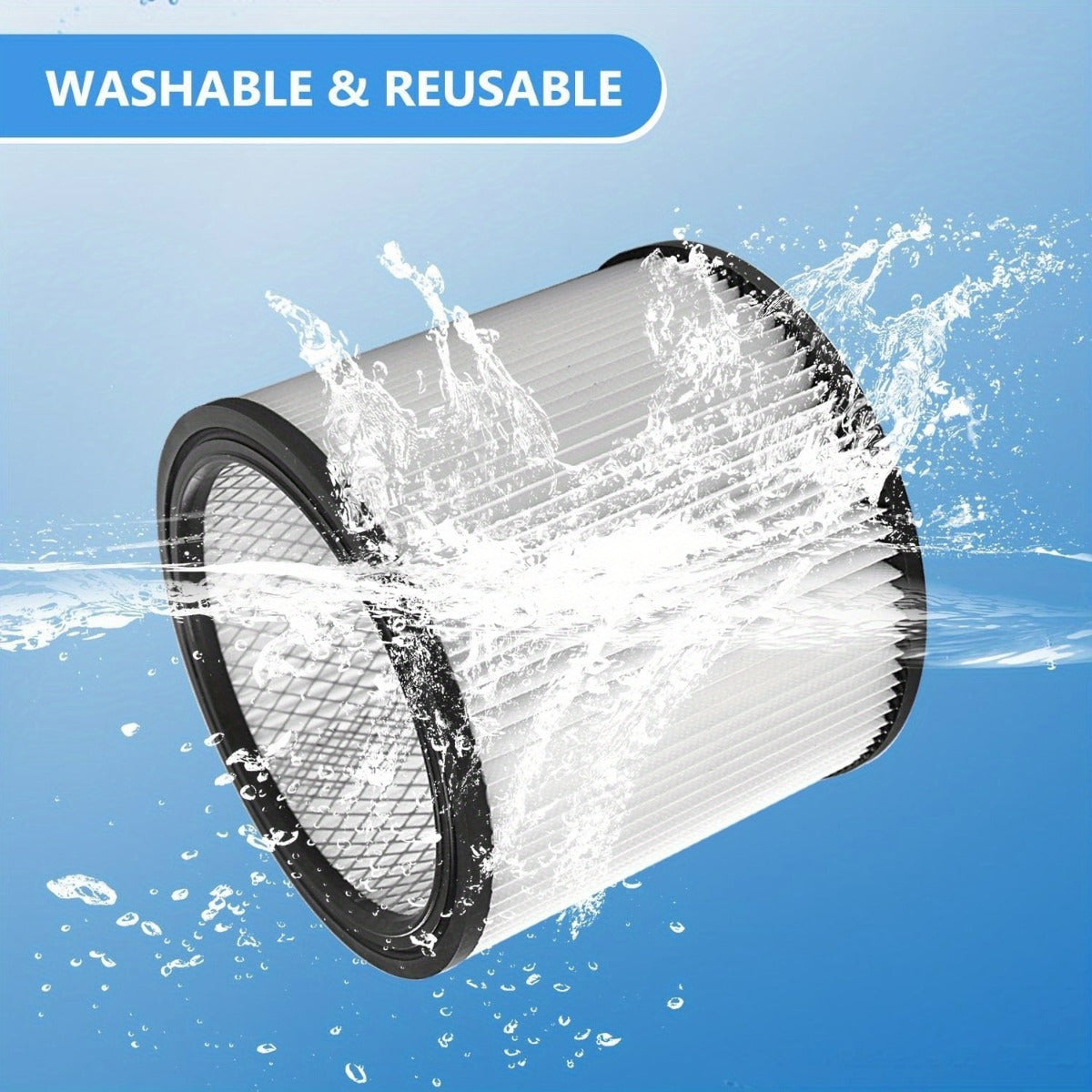 Juego de cartucho de filtro y funda de espuma para aspiradora húmedo y seco de 18.93L