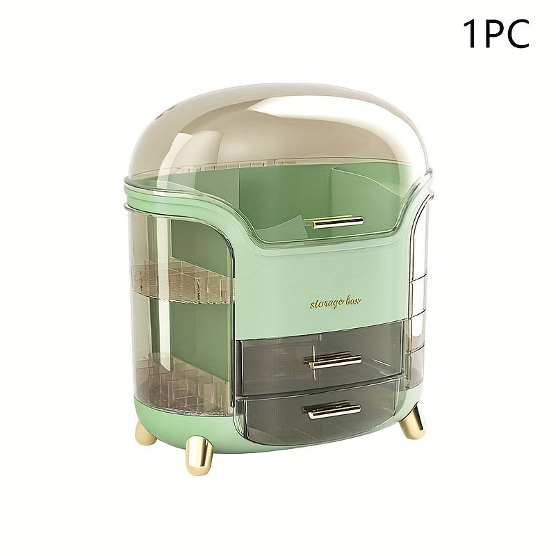 Multi-Layer Cosmetic Organizer with Transparent Lid for Jewelry Makeup and Art Supplies