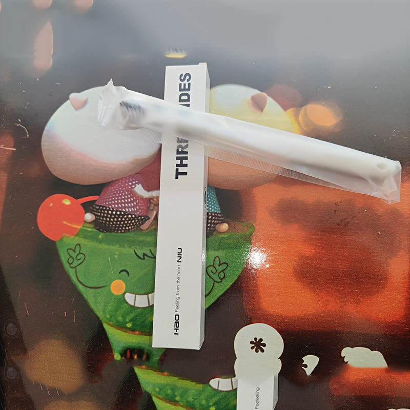 Unisex Adult Compact 3-Sided Toothbrush with Microfiber Bristles for Deep Cleaning