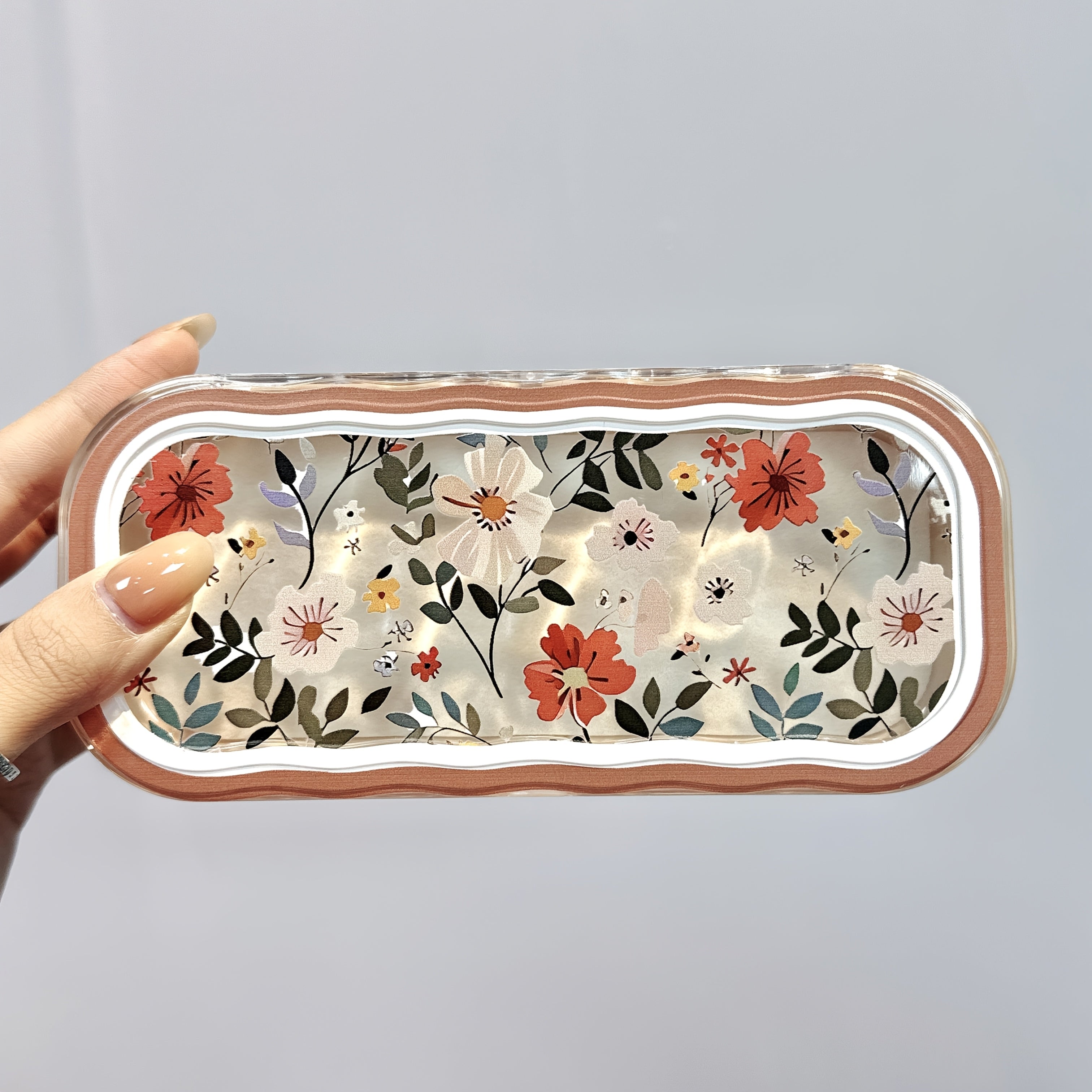 Full Screen Floral Eyewear Case for Men and Women Portable Anti-Pressure Storage for Glasses