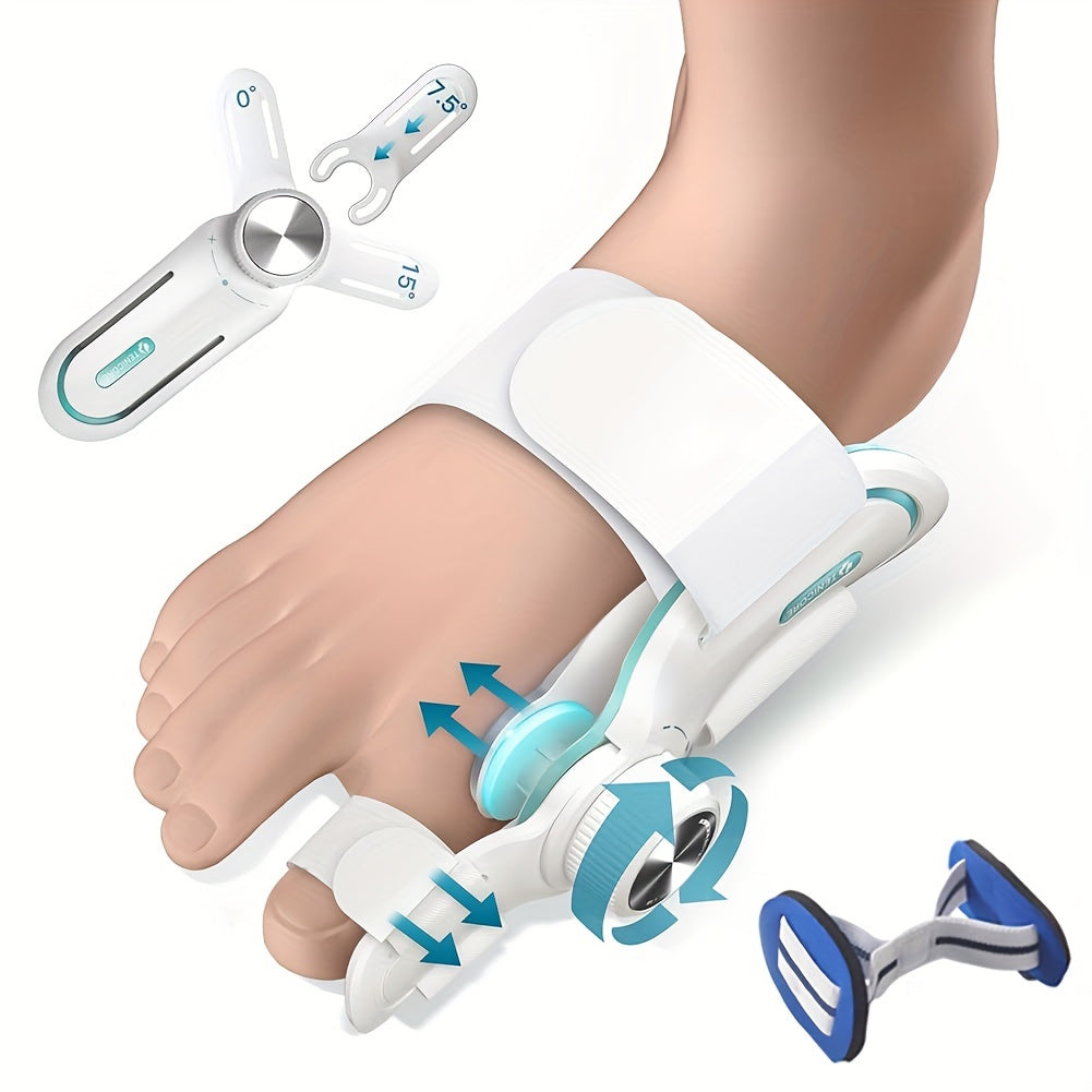Adjustable Toe Corrector Hammer Toe Brace for Men and Women White Blue Orthopedic Splint