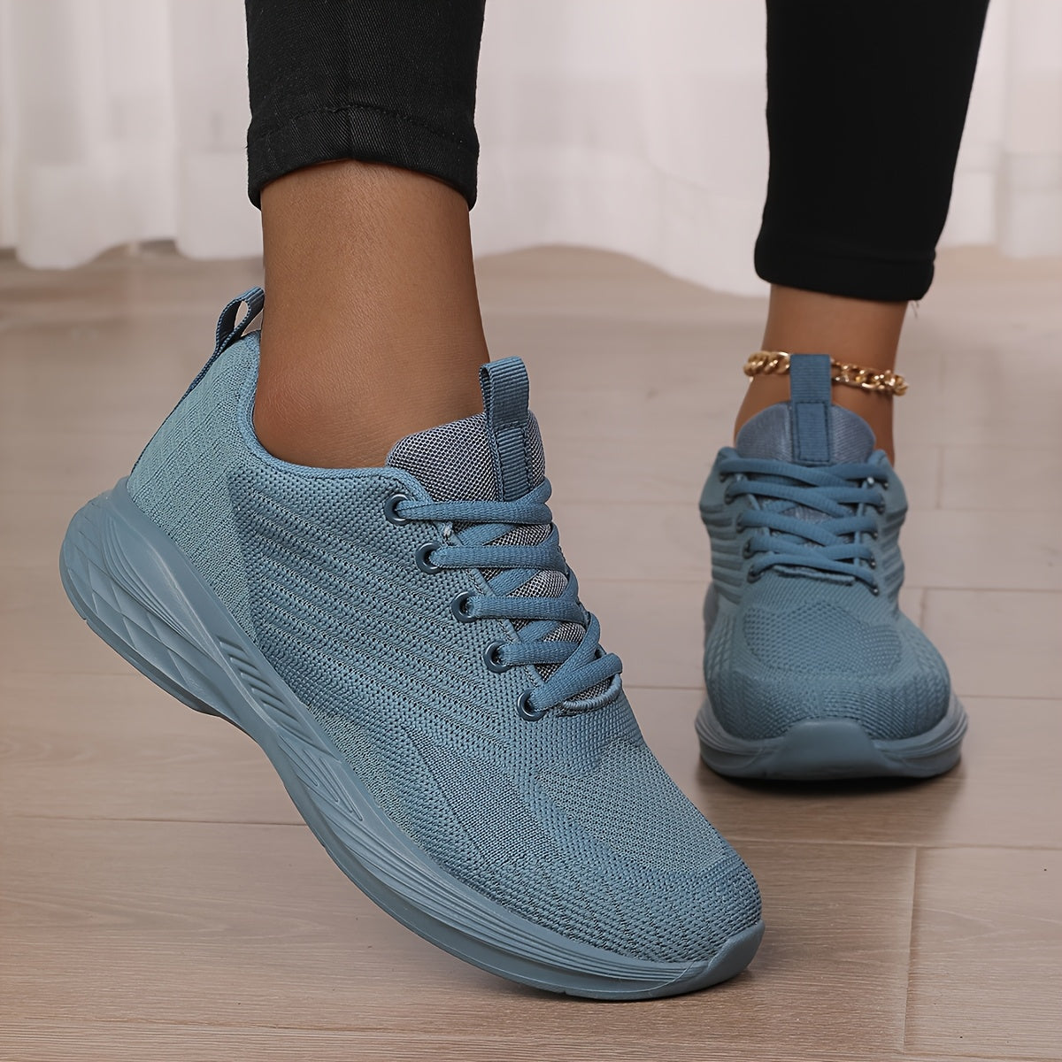 Zapatillas transpirables de mujer, casuales, de lona, con cordones, para exteriores, ligeras, de caña baja, deportivas