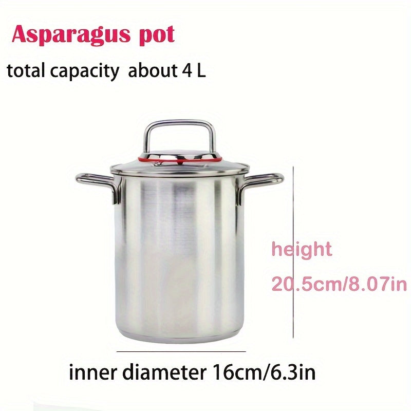 Stainless Steel Cookware Set with Soup, Fryer, Stew Pots and Basket for Home and Restaurant