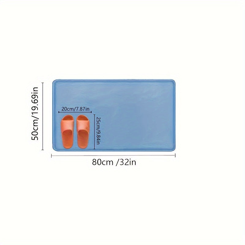 Coral Fleece Bath Mat Non-Slip Absorbent Washable Rug for Bathtub Shower