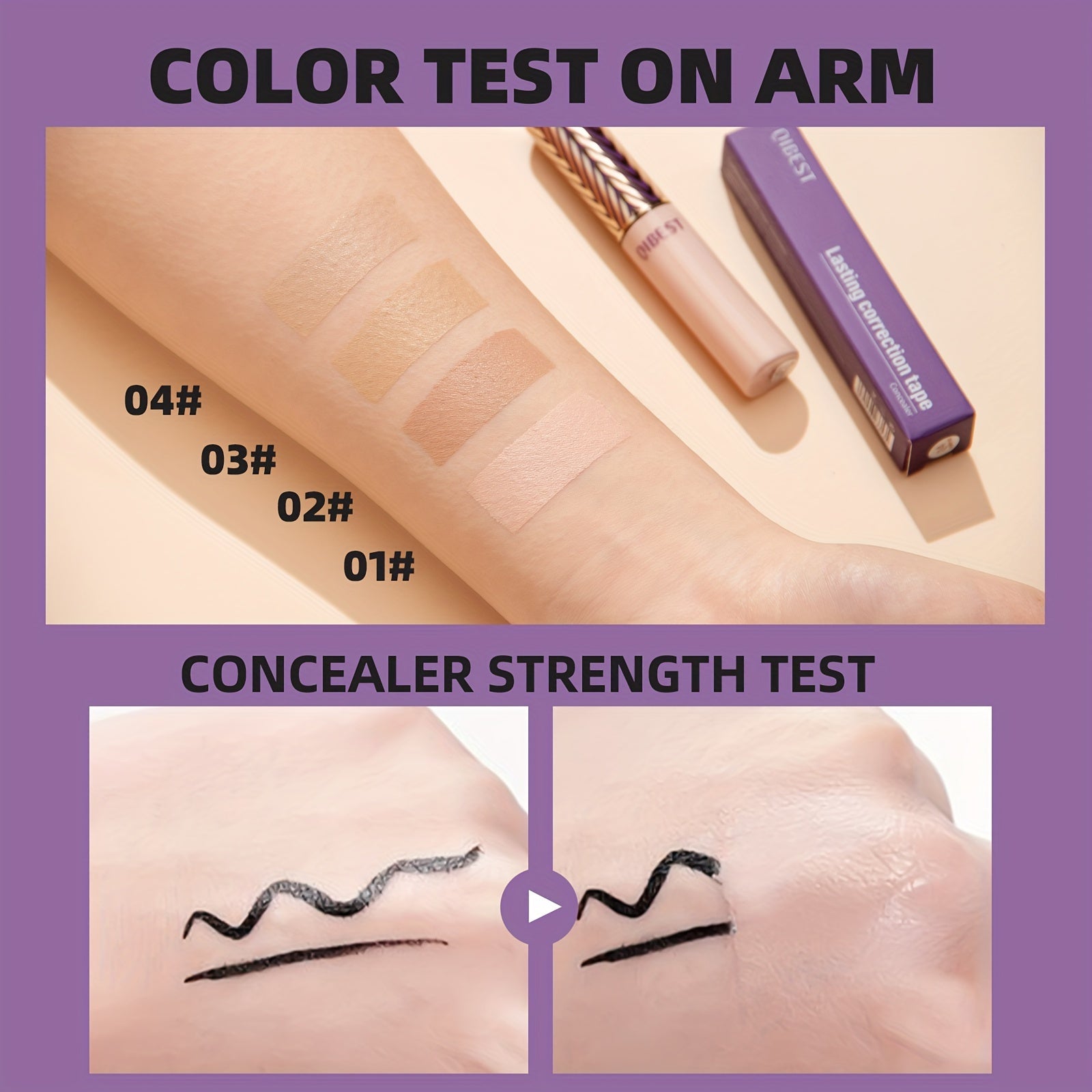 Liquid Concealer Waterproof Sweat-Proof Long-Lasting Full Coverage Stick