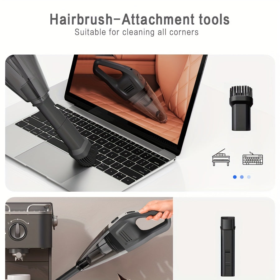 Беспроводной ручной пылесос для автомобиля с мощной всасывающей силой, мини USB-зарядка