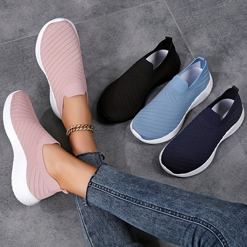 Ayollar uchun kundalik sport slip-onlar nafas oladigan, engil, qulay