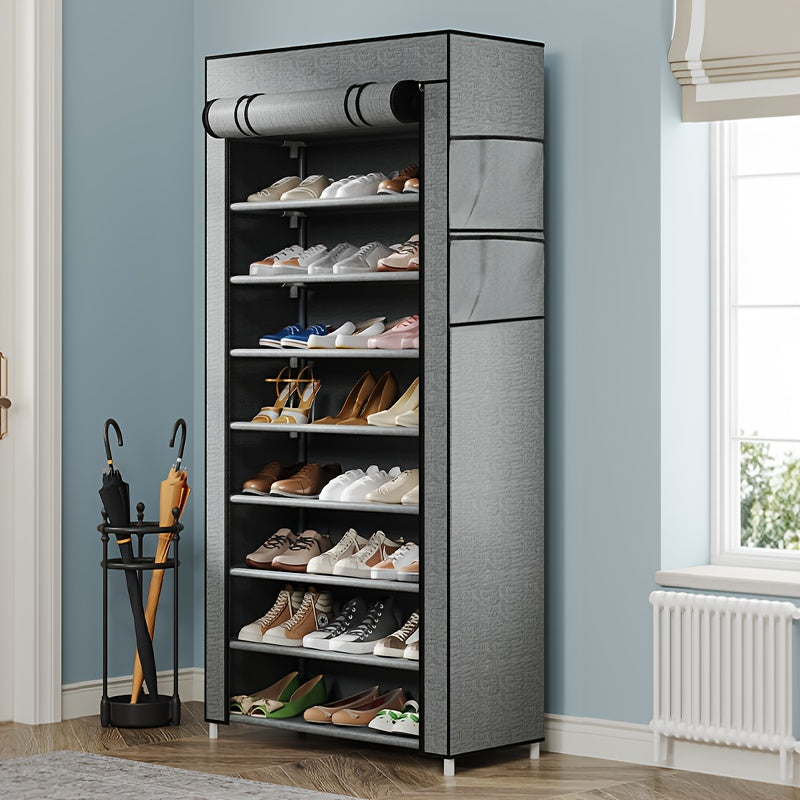 Organizador de zapatos de múltiples capas con funda antipolvo para almacenamiento en el hogar hasta 35 pares