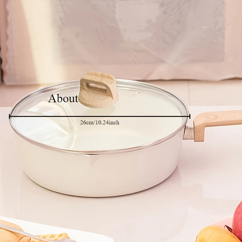 Deep Fry Pan Aluminum Alloy Induction Gas Stove Non-Stick Cookware