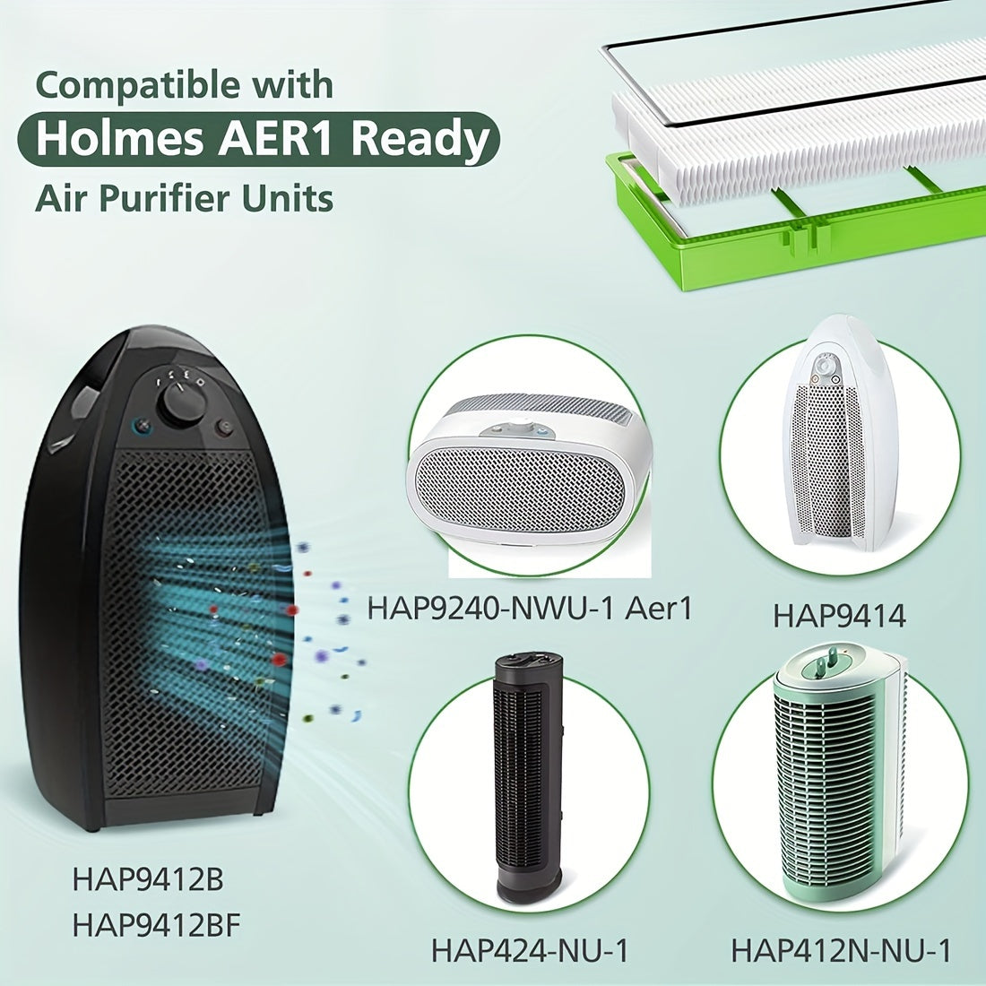Allergen Remover True HEPA Filter for Air Purifier HAPF30AT HAPF300AH-U4R HAP242-NUC
