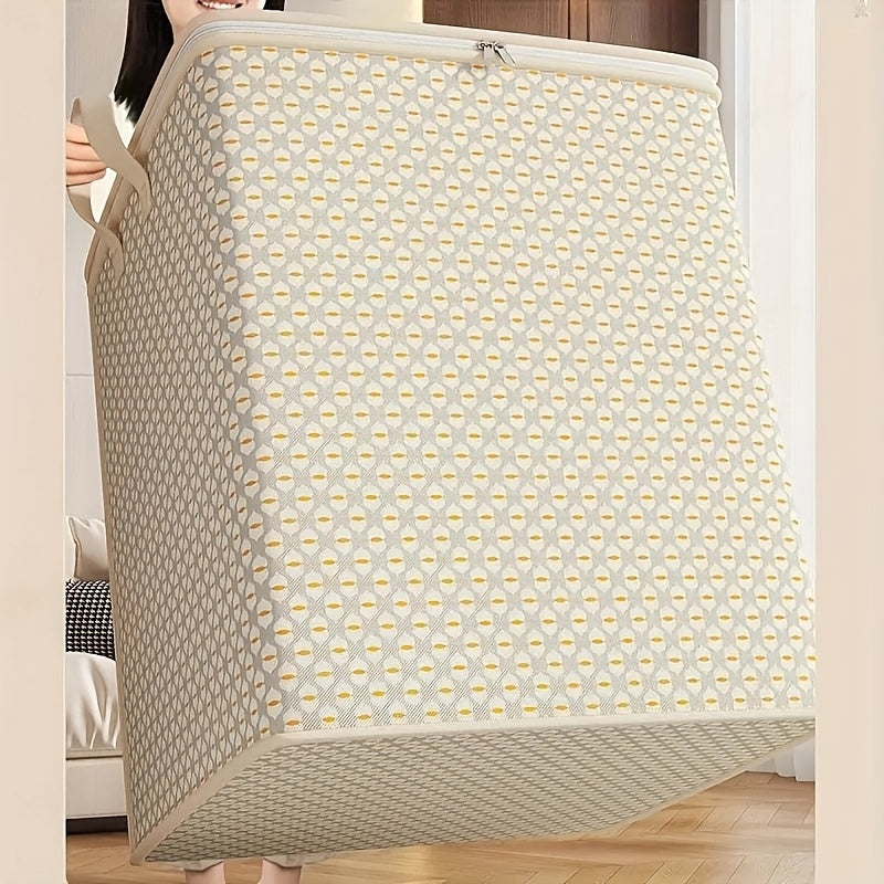 Organizador de bolsa de almacenamiento con cremallera impermeable para ropa, lavandería, mudanza, multifuncional, no tejido