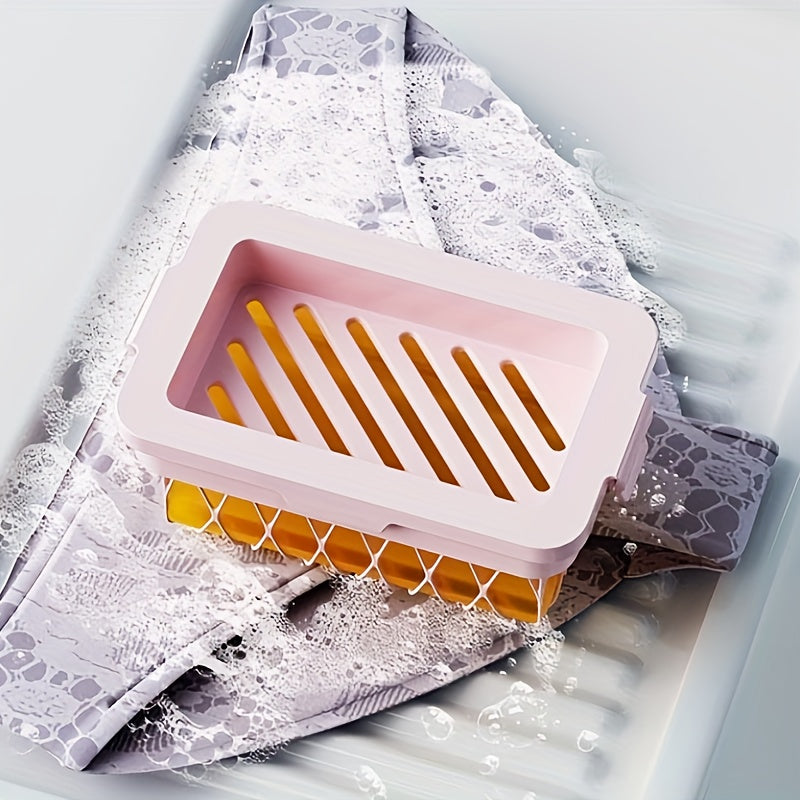 Jabonera de superficie de malla para baño, plástico duradero, diseño espumoso