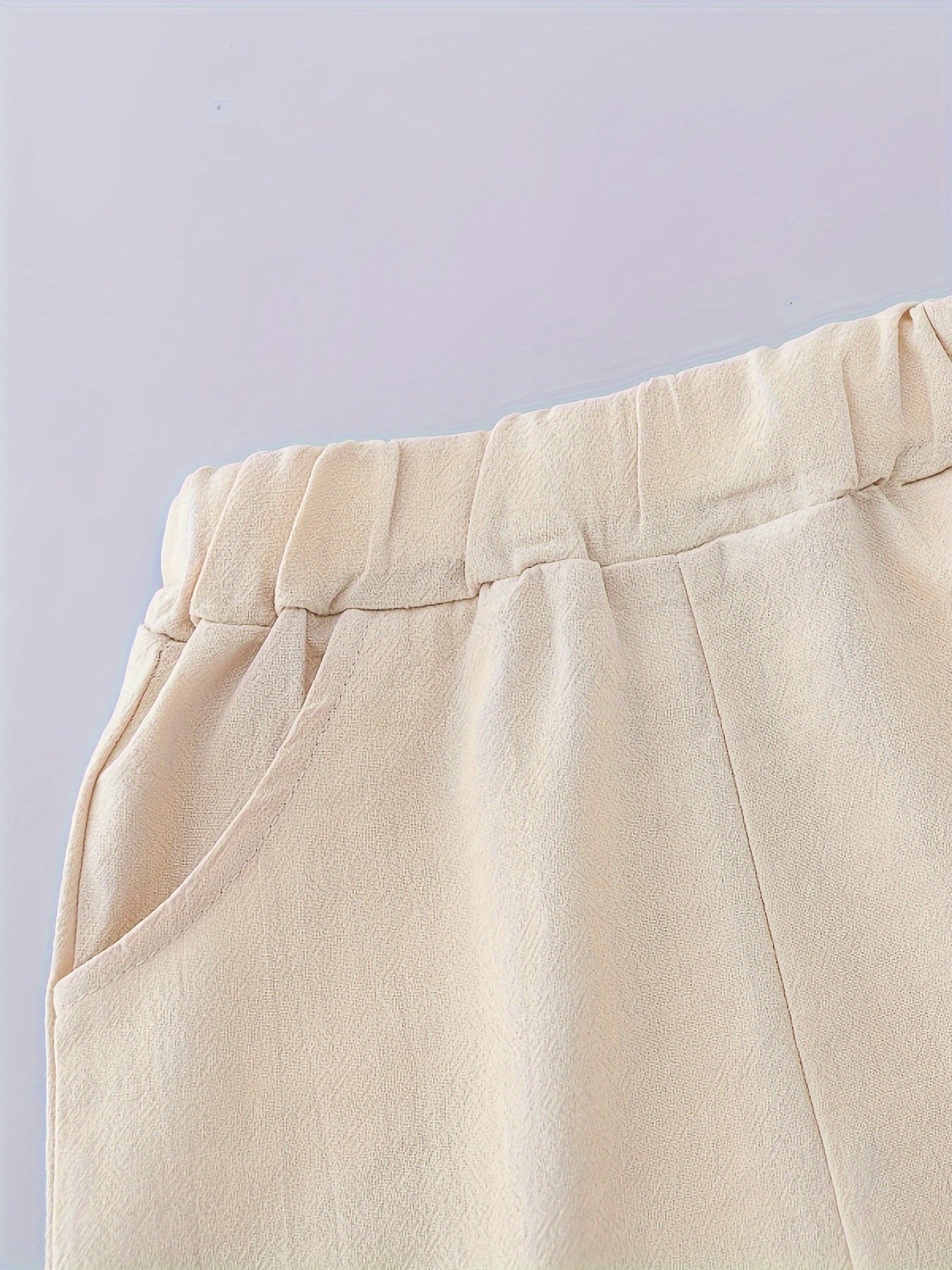 Baby Boys' Summer Cotton Casual Feather Pattern Shirt and Shorts Set