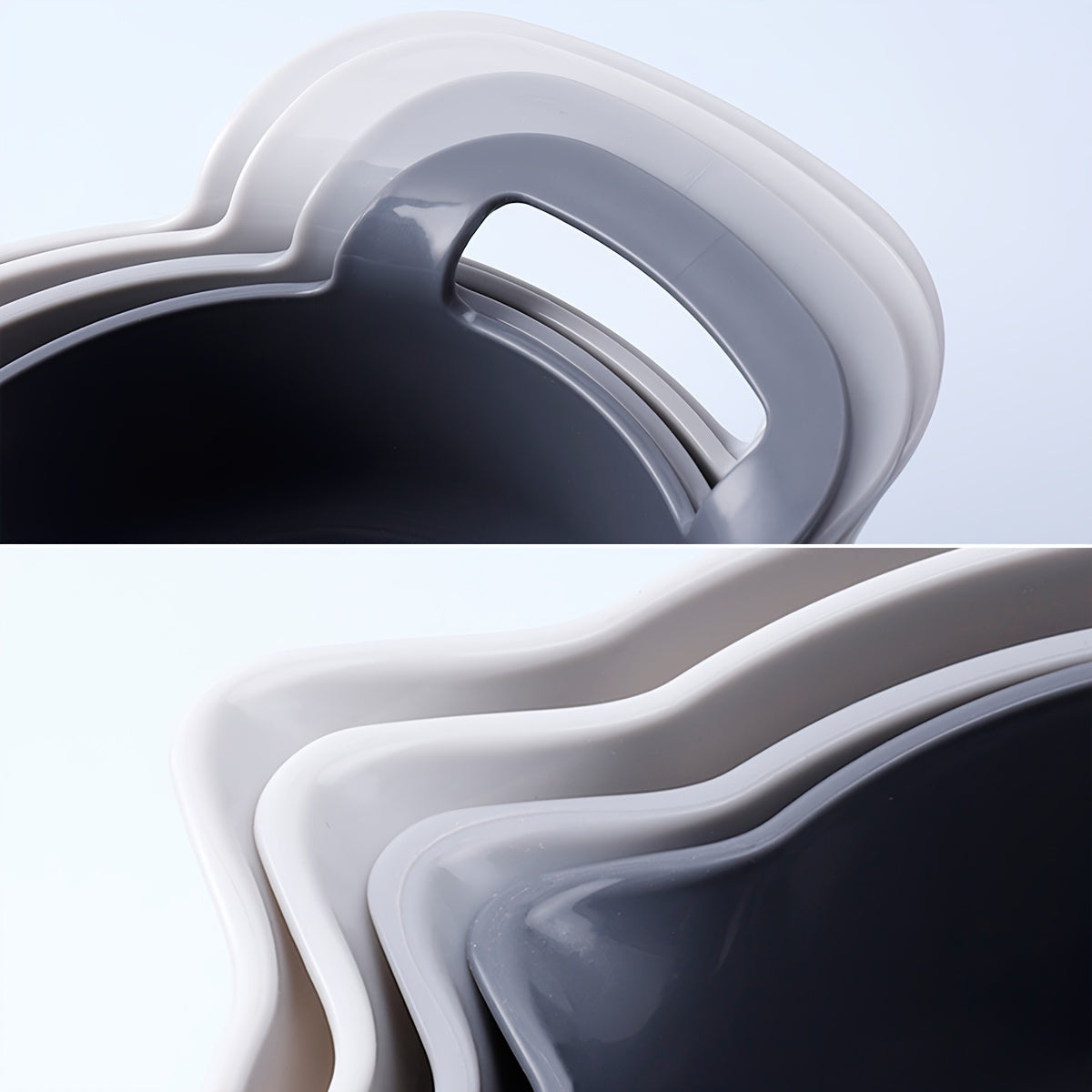 Set of 4 Plastic Mixing Bowls with Non-Slip Base, Multi-Purpose Kitchen Prep and Rinse Bowls in Various Sizes