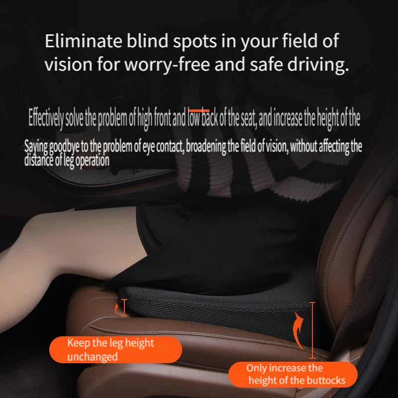 Автомобильная подушка для сиденья с наклонным дизайном, утолщенная, для невысокого роста, серый