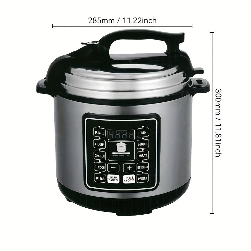 Olla a presión eléctrica 12 en 1 con escape seguro, protectores de calor, apta para lavavajillas