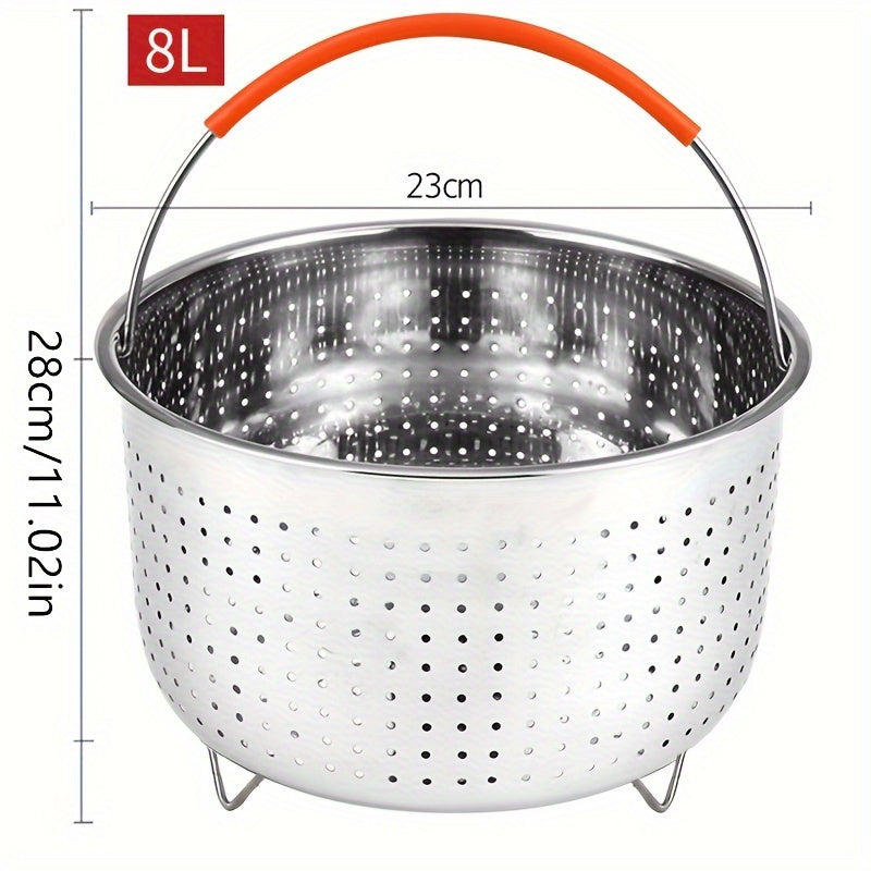 Cesta de vapor de acero inoxidable para olla a presión 1 cuarto sin electricidad