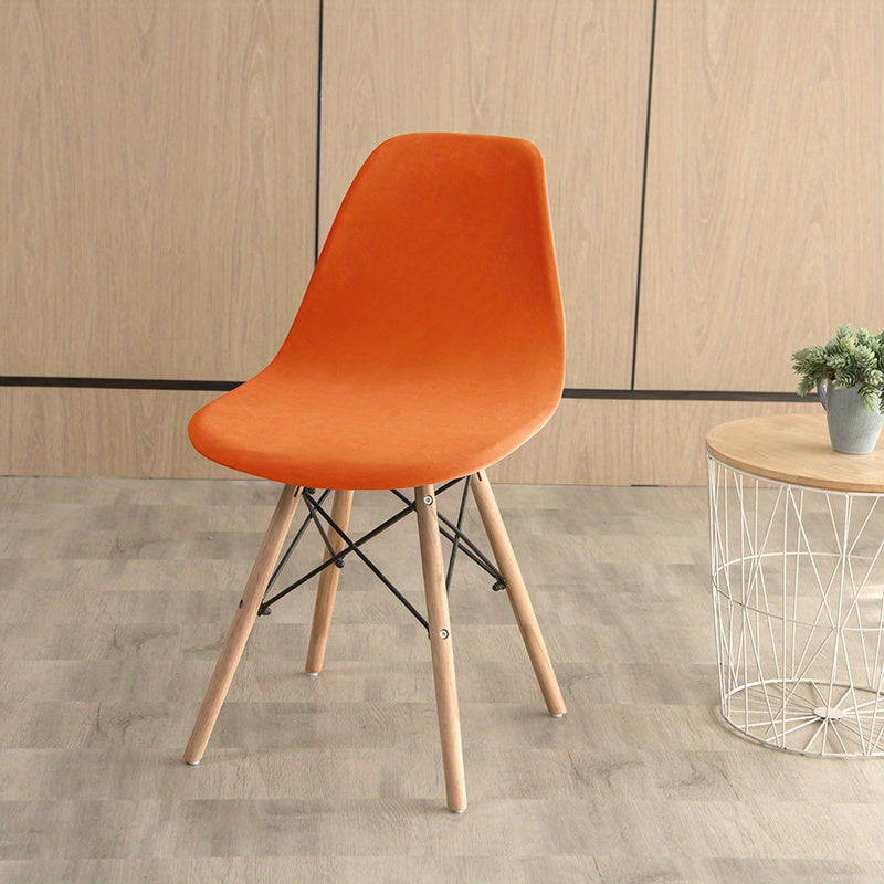 1 шт. Чехол для стула из серебристого фокса из велюра, нескользящий чехол для мебели для защиты и домашнего декора.