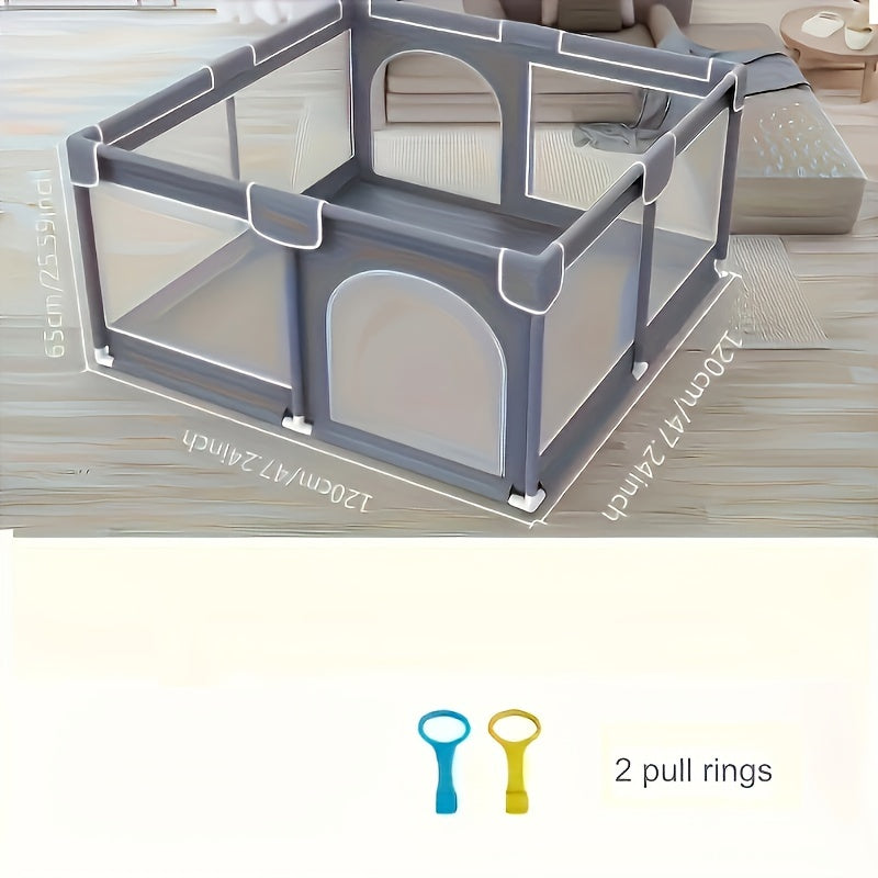 Baby Play Yard Portable Safety Fence for Indoor and Outdoor Use Breathable Mesh