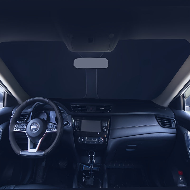 Sombrilla para coche de titanio universal plata protección UV aislamiento térmico