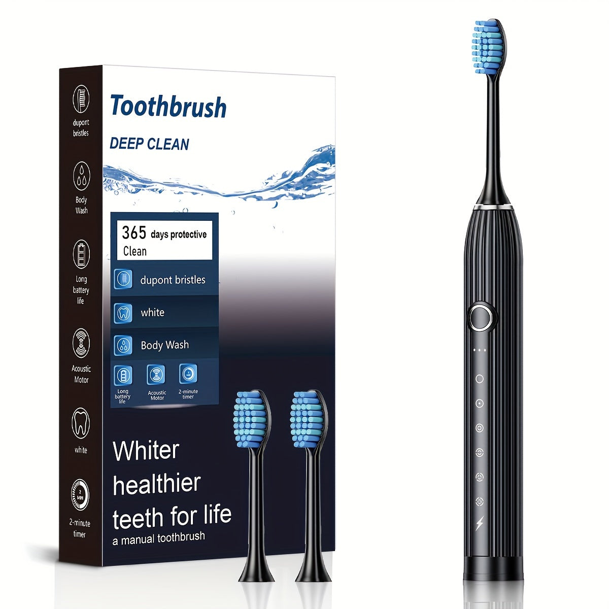 Electric Toothbrush and Water Flosser Set for Adults Rechargeable USB Charging Soft Bristles Deep Clean